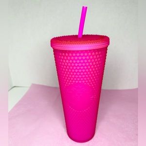 STARBUCKS 2021 LIMITED EDITION BARBIE PINK STUDDED TUMBLER!